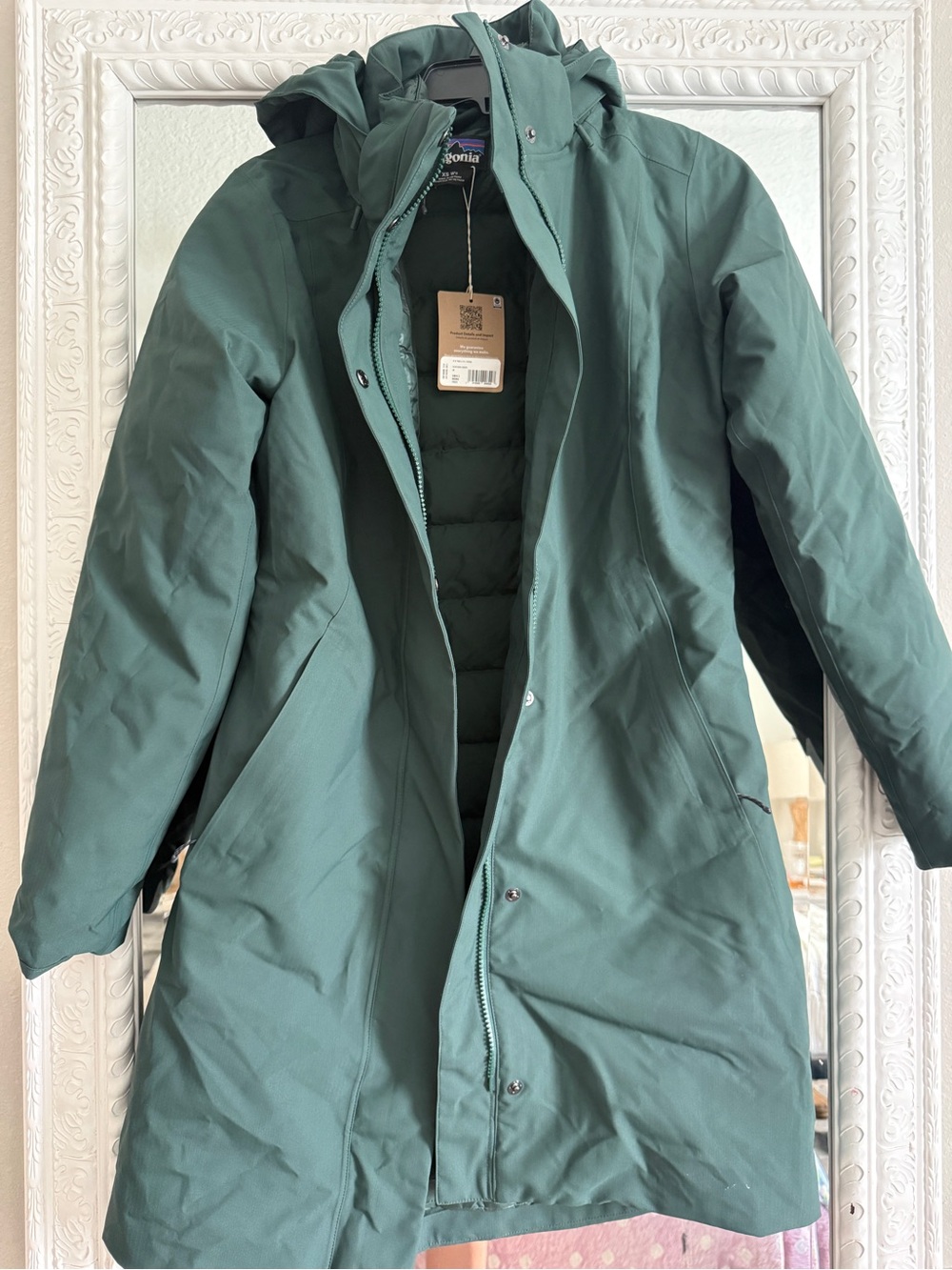 Patagonia Green Hooded Insulated Parka